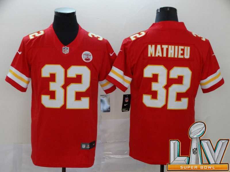 Super Bowl LV 2021 Men Kansas City Chiefs 32 Mathieu Red Nike Vapor Untouchable Limited NFL Jersey